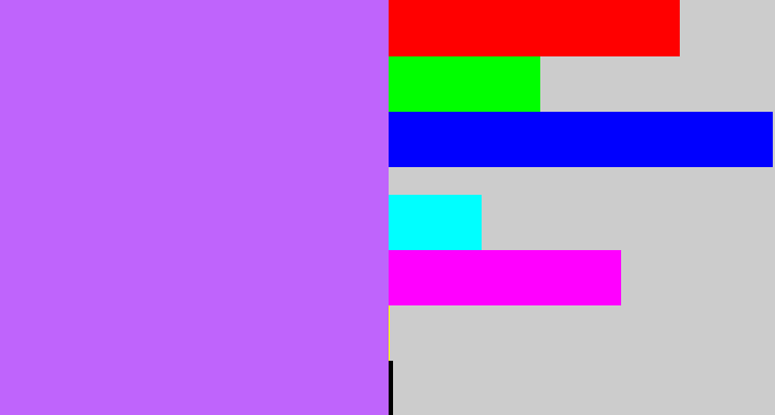 Hex color #bf64fc - bright lavender