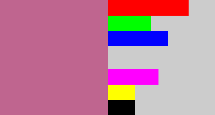 Hex color #bf658f - old pink