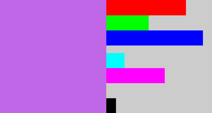 Hex color #bf67e7 - light urple