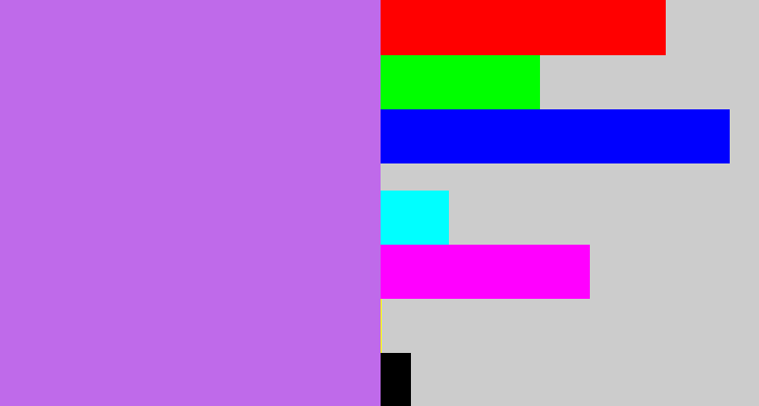 Hex color #bf6aea - light urple