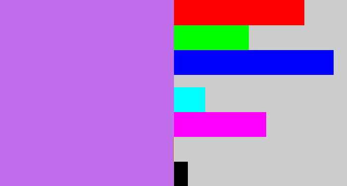 Hex color #bf6dea - light purple