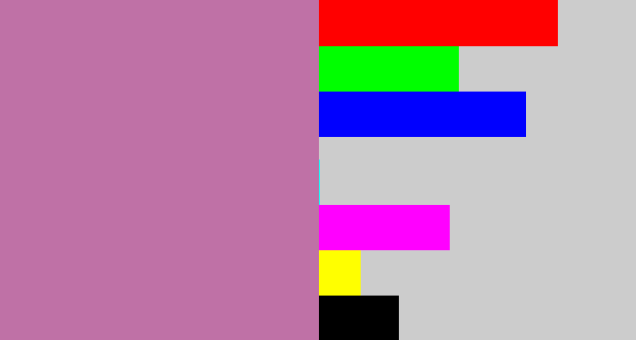 Hex color #bf71a6 - purplish pink