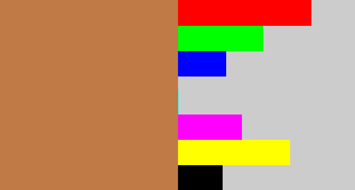 Hex color #bf7a46 - adobe