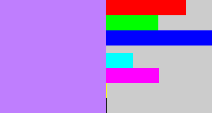 Hex color #bf7efe - light purple