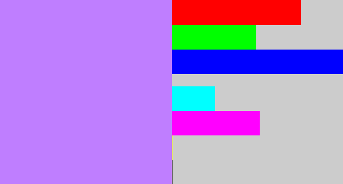 Hex color #bf7eff - light purple
