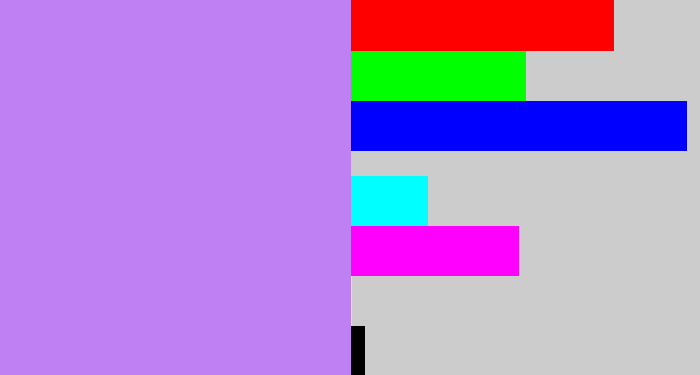Hex color #bf80f4 - light purple