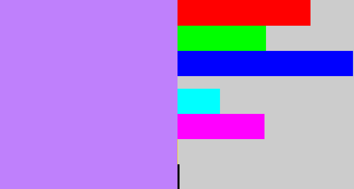 Hex color #bf80fc - light purple