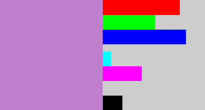 Hex color #bf81cf - pale purple