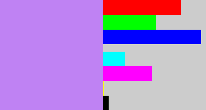 Hex color #bf82f3 - light purple