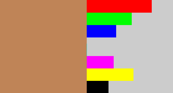 Hex color #bf8457 - light brown