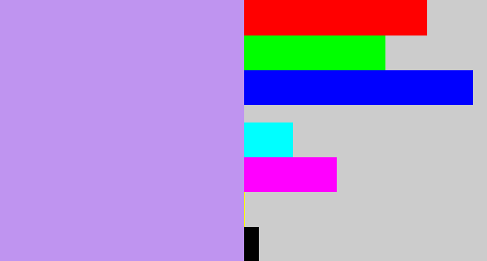 Hex color #bf94f0 - lavender