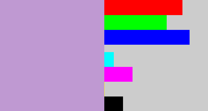 Hex color #bf99d2 - pale purple