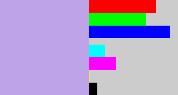 Hex color #bfa3e8 - lavender