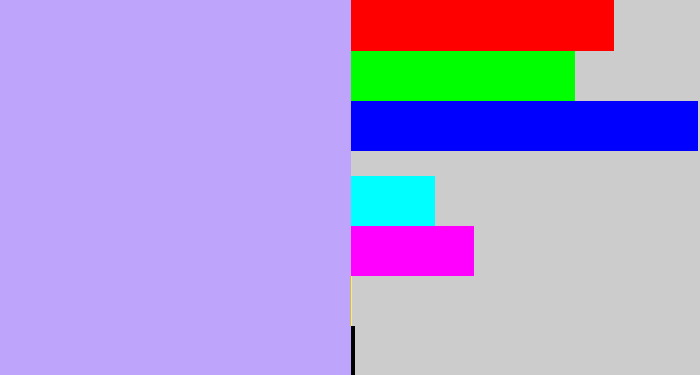 Hex color #bfa4fc - pastel purple