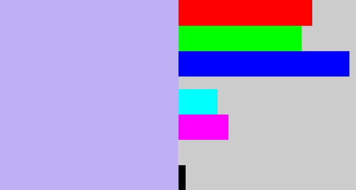 Hex color #bfb0f6 - pale violet