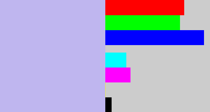 Hex color #bfb6ef - pale violet