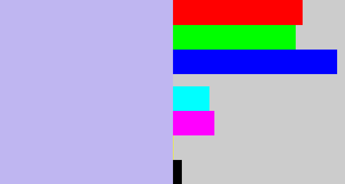Hex color #bfb6f1 - pale violet
