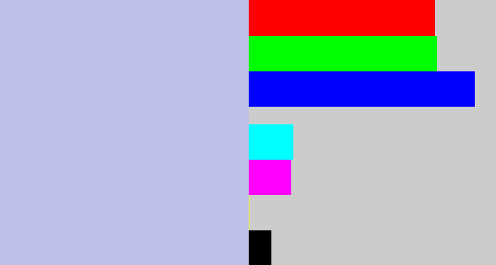 Hex color #bfc1e9 - light blue grey