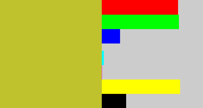 Hex color #bfc22d - pea