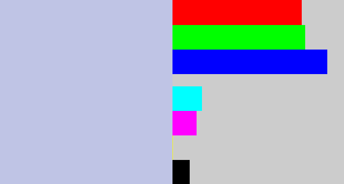 Hex color #bfc4e5 - light blue grey