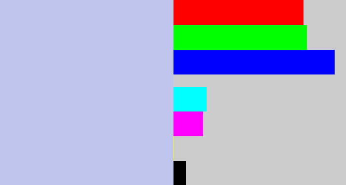 Hex color #bfc4ed - light blue grey