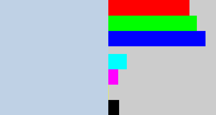 Hex color #bfd1e5 - light blue grey
