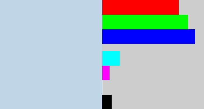 Hex color #bfd7e7 - light blue grey