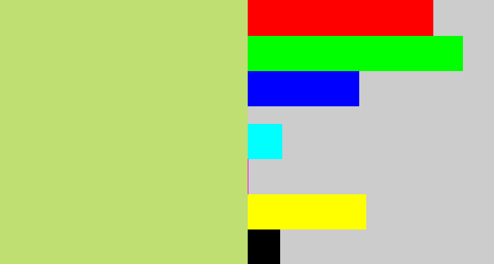 Hex color #bfdf73 - greenish beige