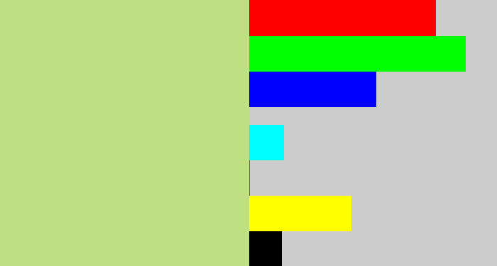 Hex color #bfdf83 - greenish beige