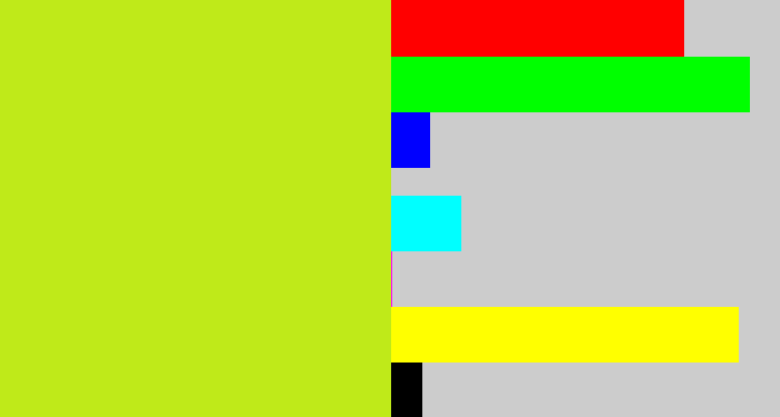 Hex color #bfea19 - yellowy green