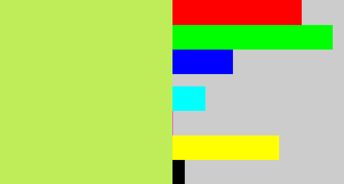 Hex color #bfed5a - pear