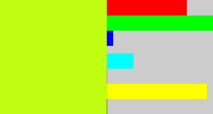 Hex color #bffe10 - yellowgreen