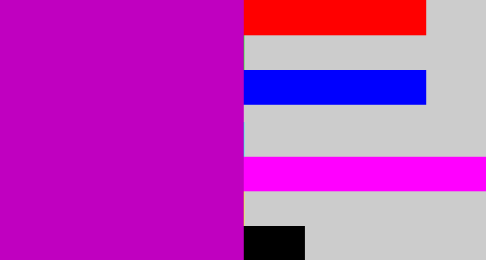Hex color #c000c0 - vibrant purple