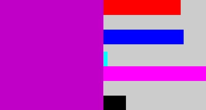 Hex color #c000c7 - vibrant purple