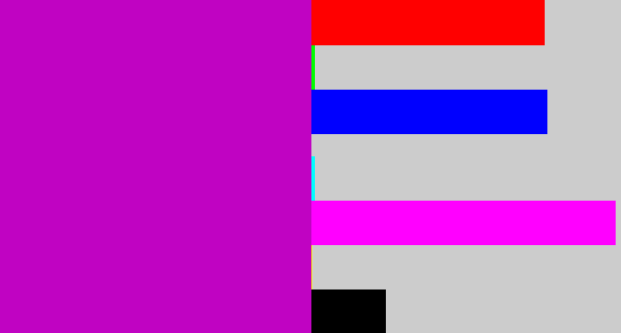Hex color #c003c2 - vibrant purple