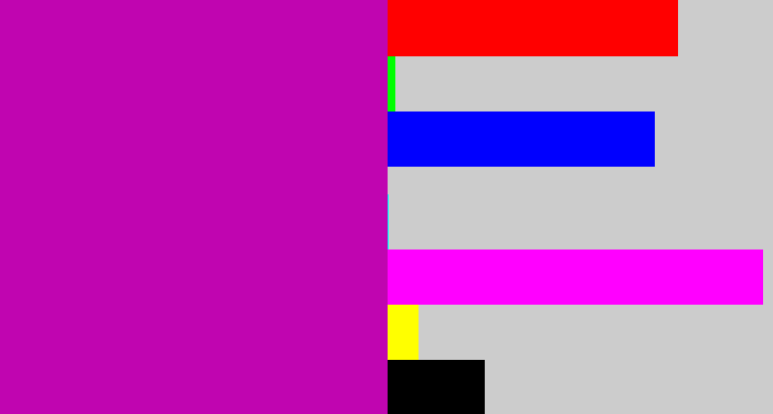 Hex color #c005b0 - barney