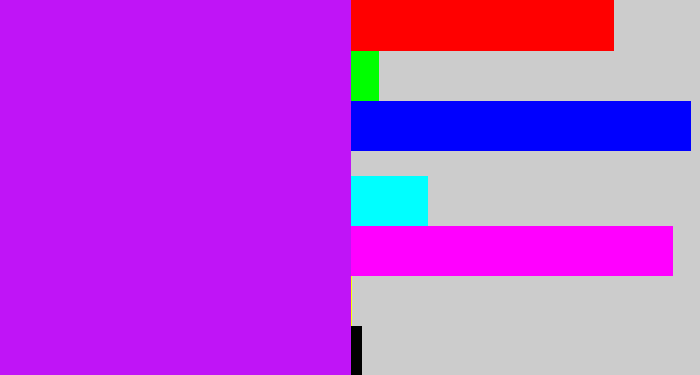 Hex color #c014f7 - neon purple