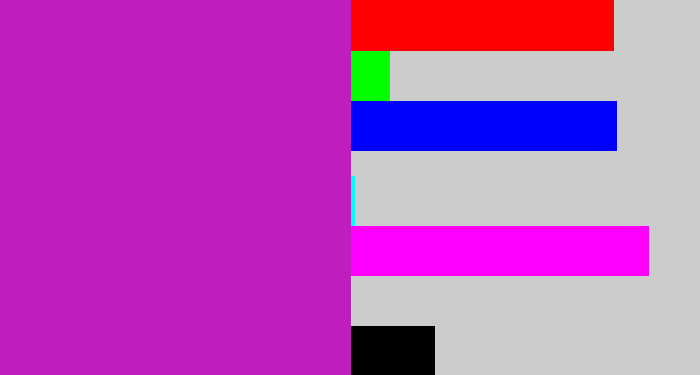 Hex color #c01dc1 - barney