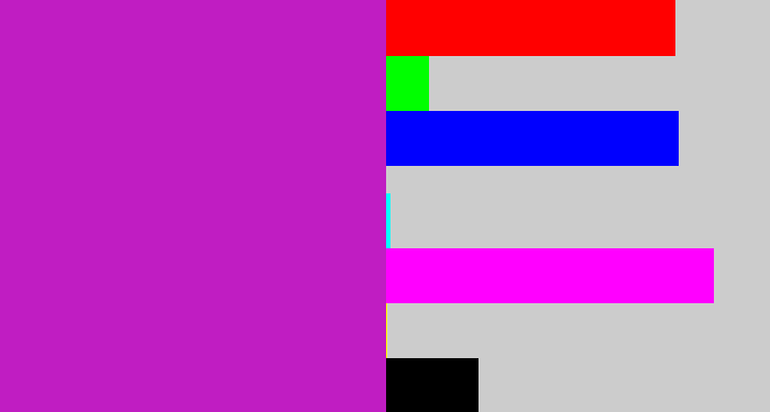 Hex color #c01dc2 - barney