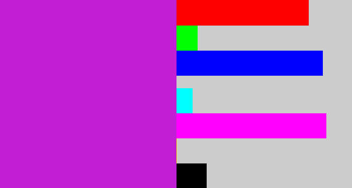 Hex color #c01fd3 - purple/pink