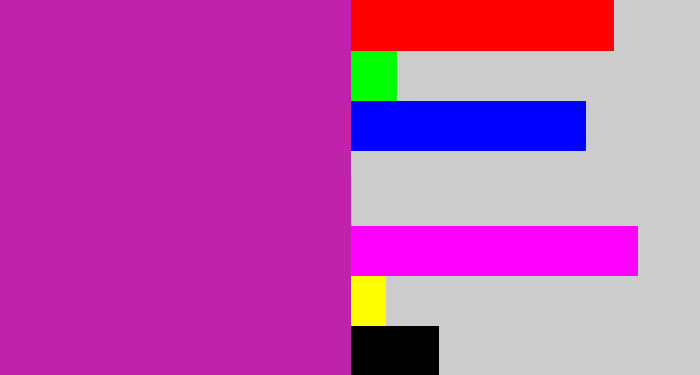 Hex color #c022ac - barney