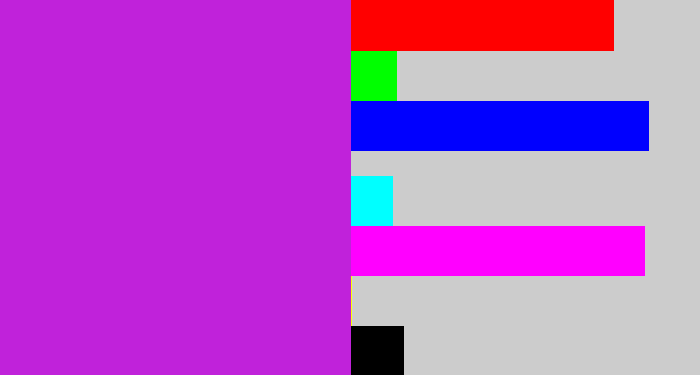 Hex color #c022da - purple/pink