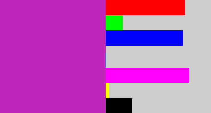 Hex color #c028bb - purpley pink