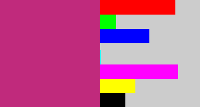 Hex color #c02a7c - dark pink