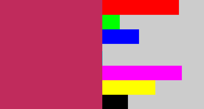 Hex color #c02b5c - dark pink