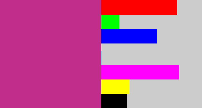 Hex color #c02d8b - darkish pink