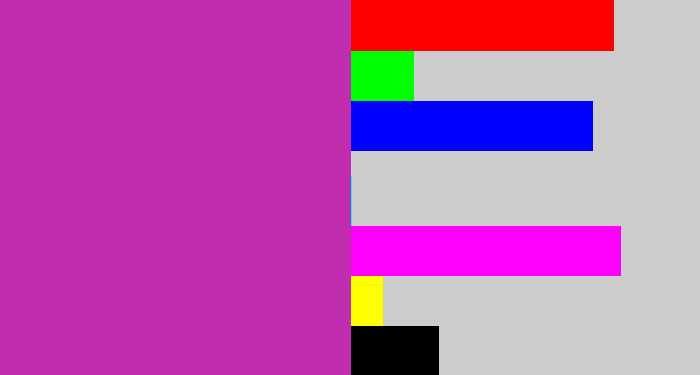 Hex color #c02daf - purpley pink