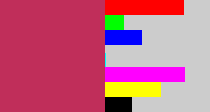 Hex color #c02e5a - dark pink