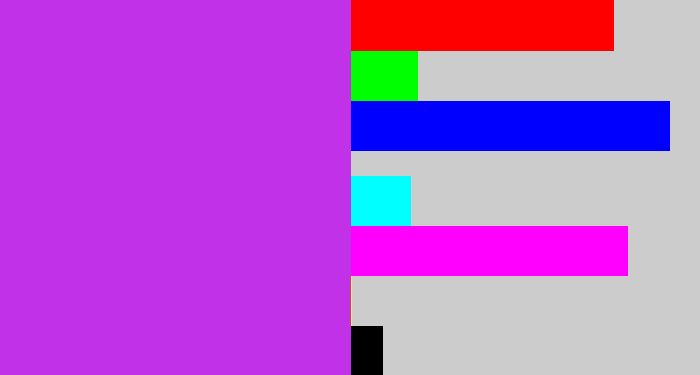 Hex color #c031e7 - purple/pink