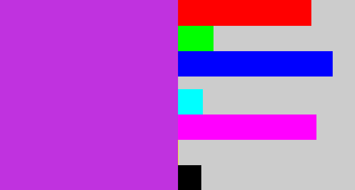 Hex color #c032df - purple/pink